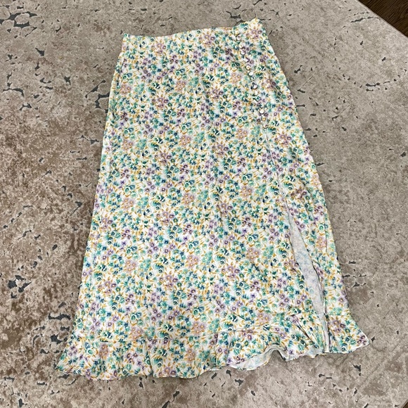 NWT Zara Floral Midi Skirt - Picture 4 of 11
